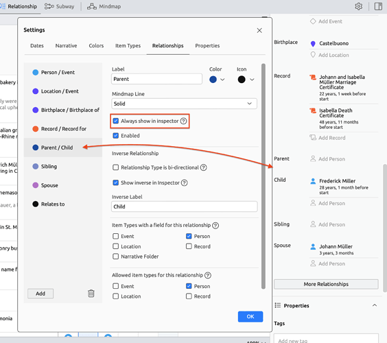 Always show in inspector