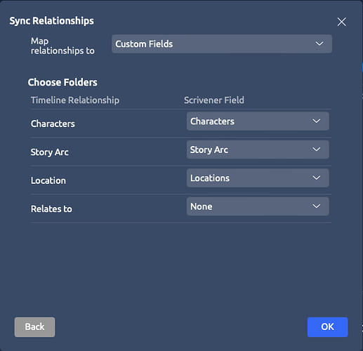 Sync Relationshiips - Custom Fields